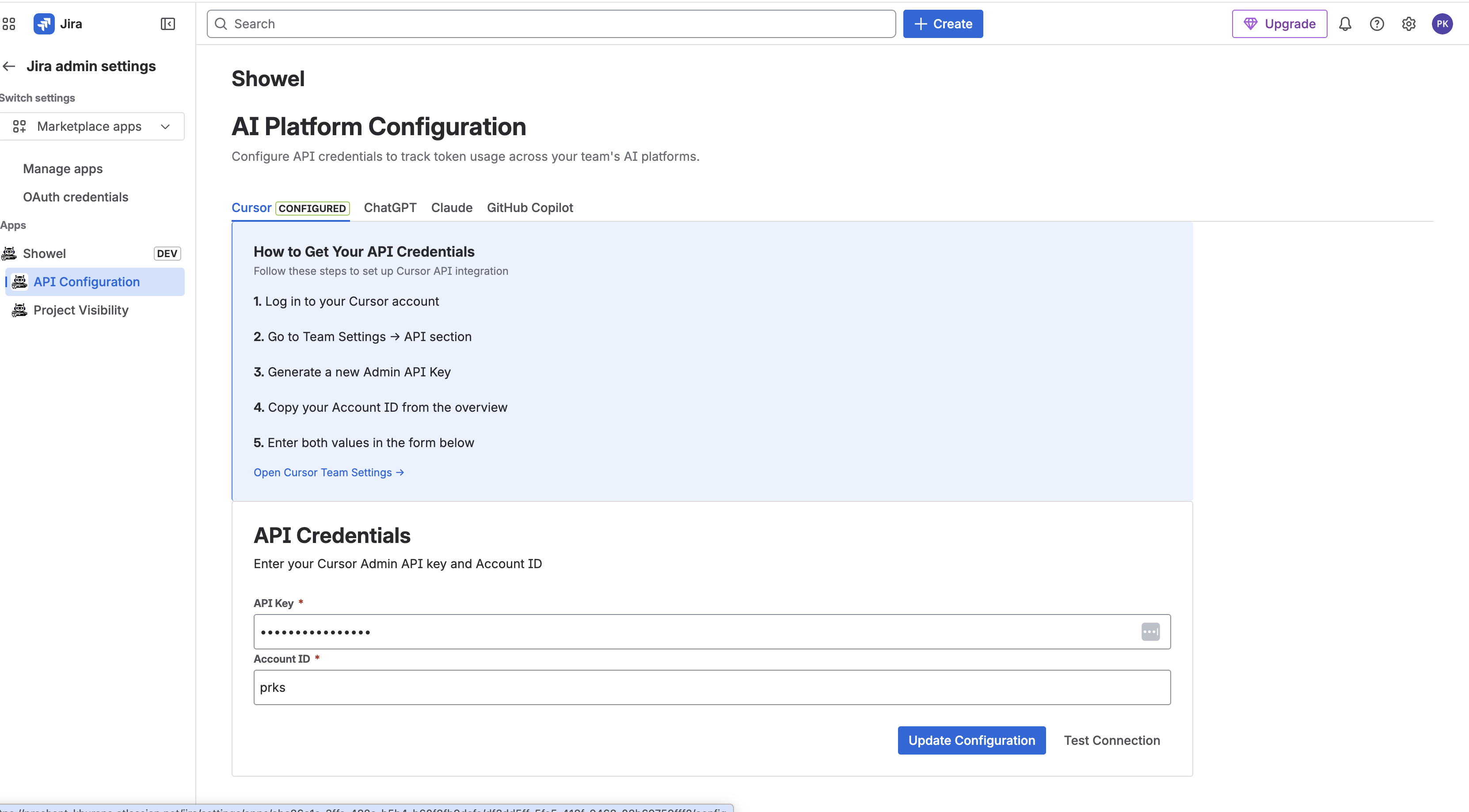 API Configuration Form