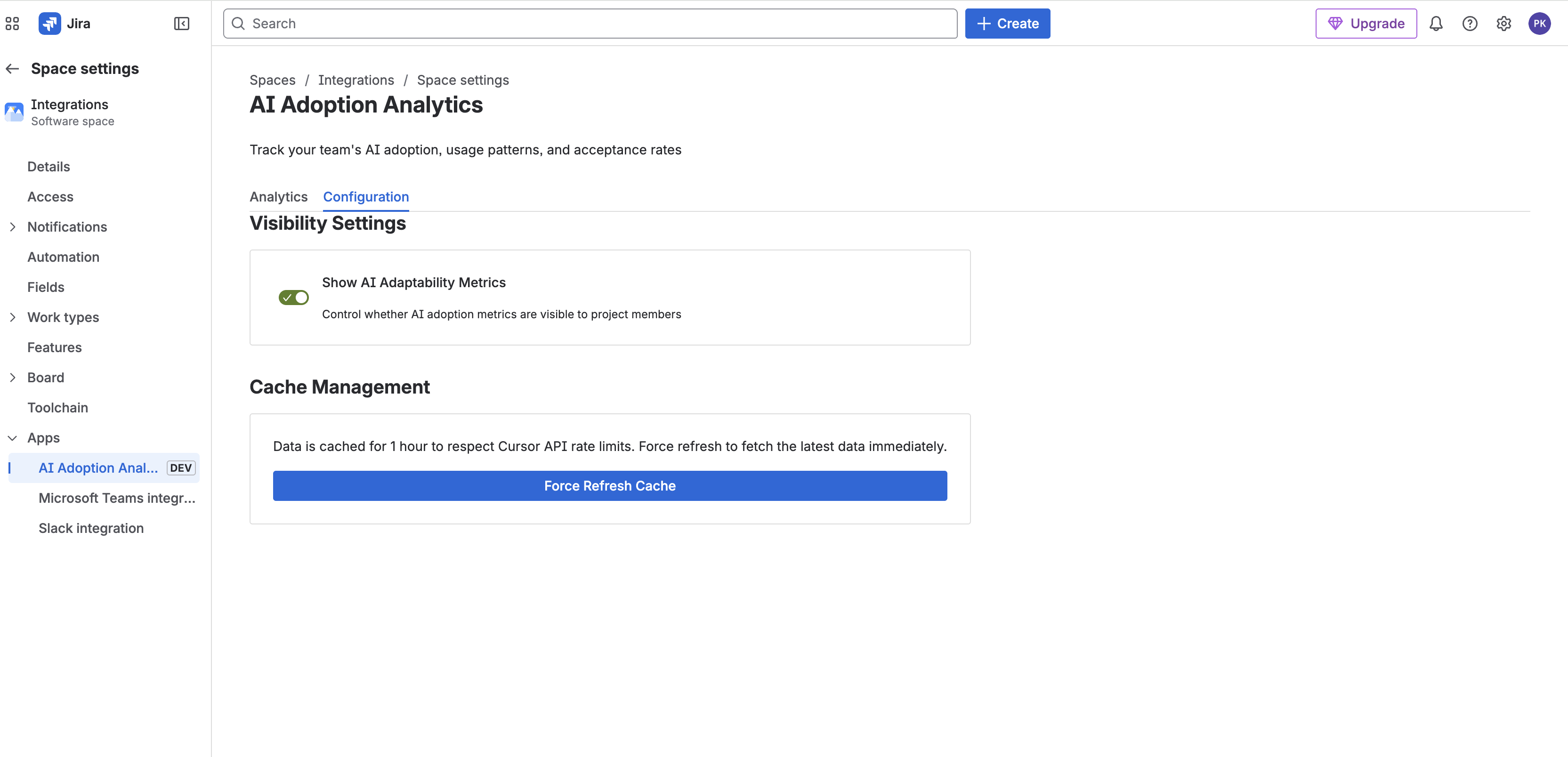 AI Analytics Configuration